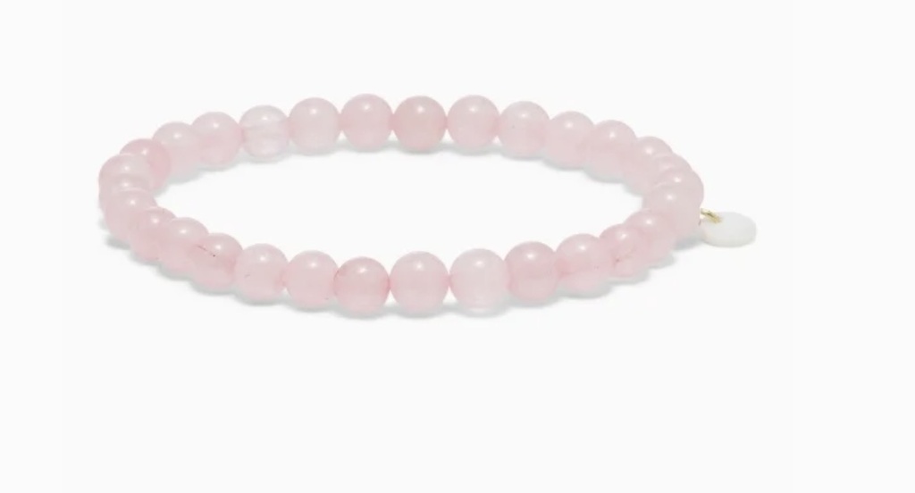 Soï Copenhagen - Armband Essential Rose Quartz Stretch Bracelet 6mm - Love