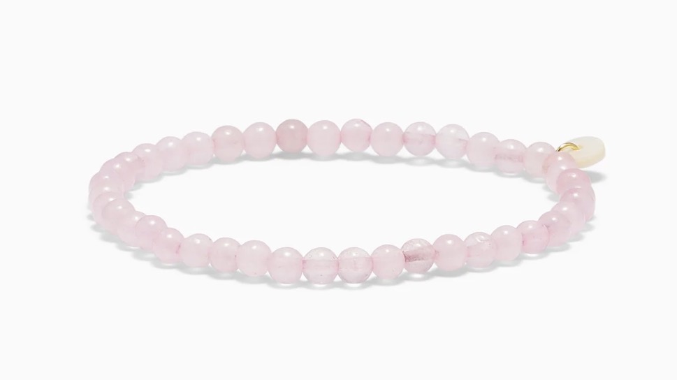 Soï Copenhagen - Armband Petite Rose Quartz Stretch Bracelet 4mm - Love