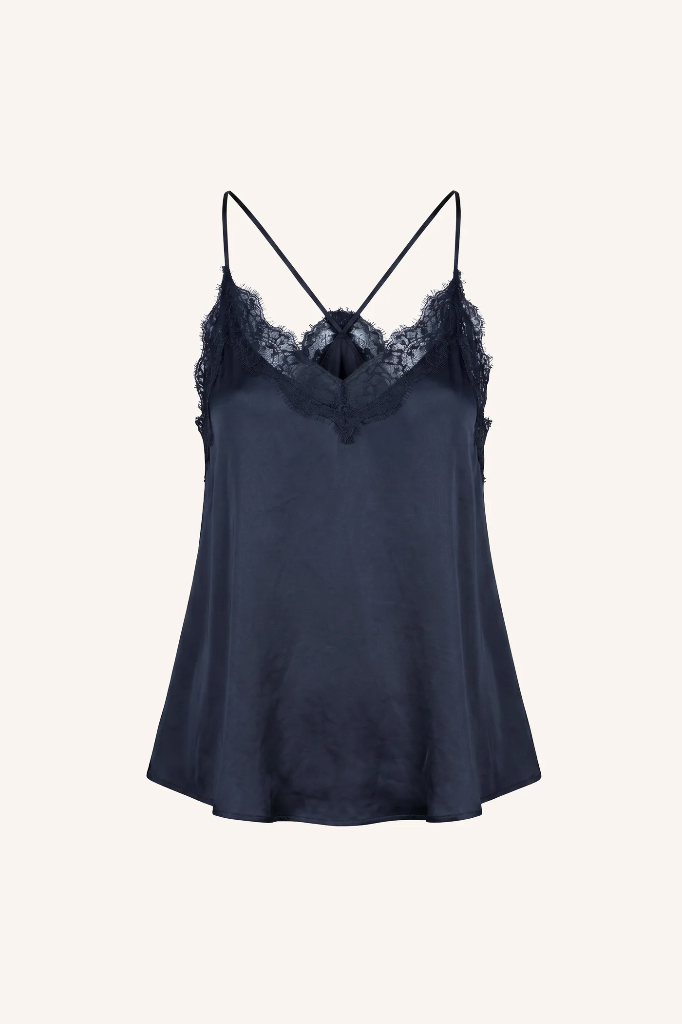 By Bar - Pia Satin Top - 1630 captain blue