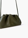 Freya Estephan - Leder Handtasche/Clutch mit Riemen - Dunkelgrün - klein