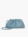 Freya Estephan - Leder Handtasche/Clutch mit Riemen - Eisblau - mittelgroß
