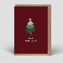 Naturbedacht - Grußkarte mit Umschlag - Frohe Weihnachten (Weihnachtsbaum)