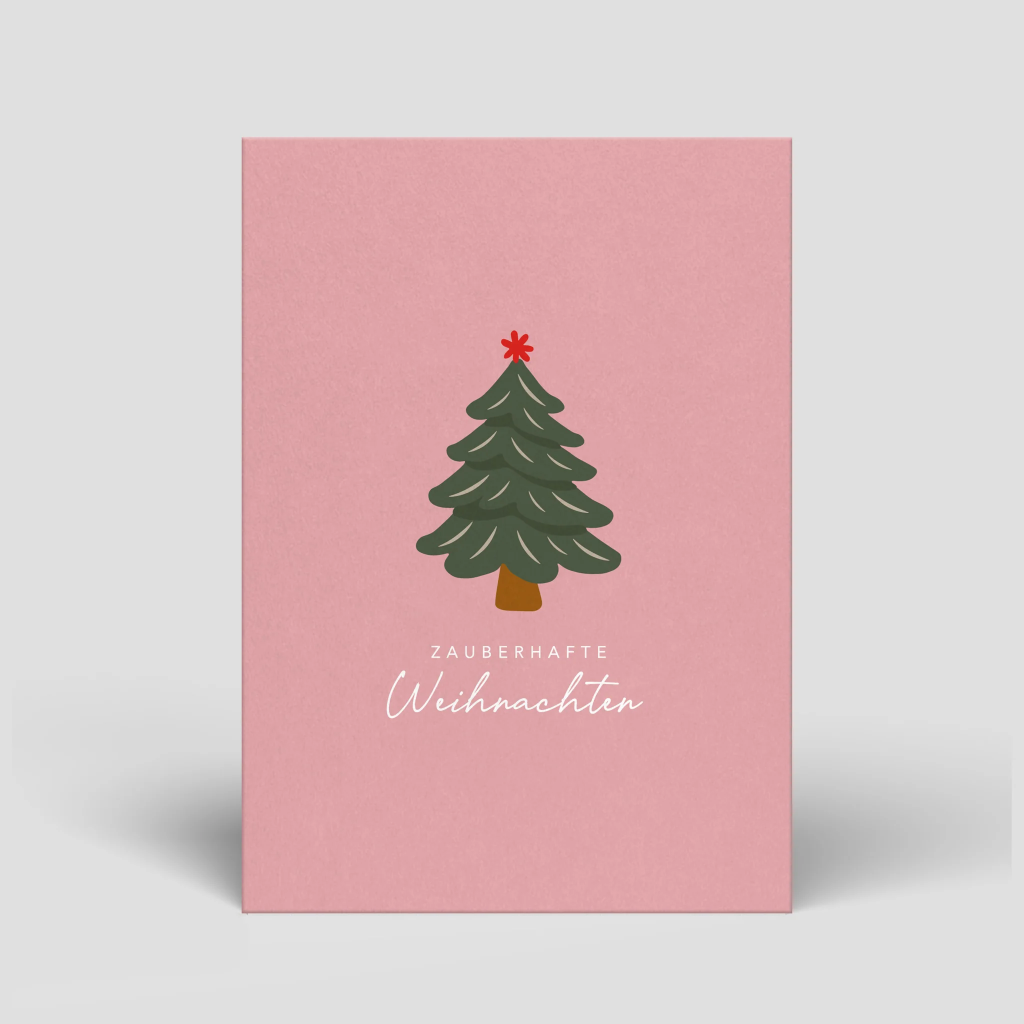 Naturbedacht - Postkarte - Zauberhafte Weihnachten (Tannenbaum) 