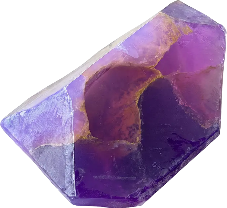 SoapRocks - Amethyst - Plumeria, Ylang Ylang (Widder, Fische, Jungfrau, Steinbock, Wassermann)