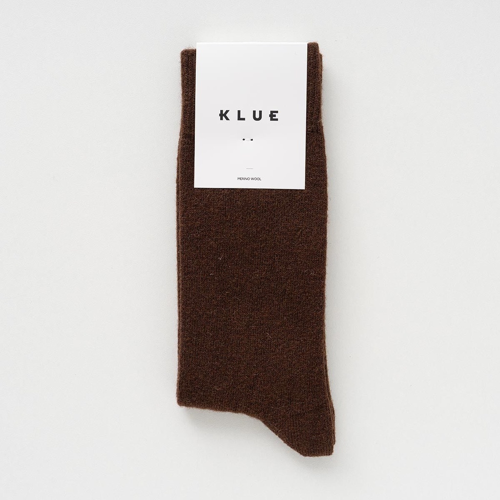 Klue - Merino Wool Socks plain | brown