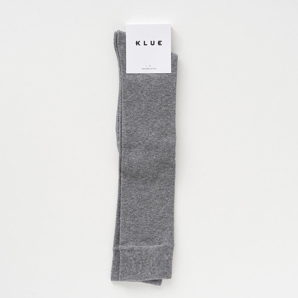 Klue - Cotton Knee High Plain Socks | grey