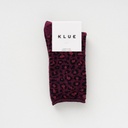 Klue - Glitter Lurex socks | Leopard burgundy | eco-friendly lyocell