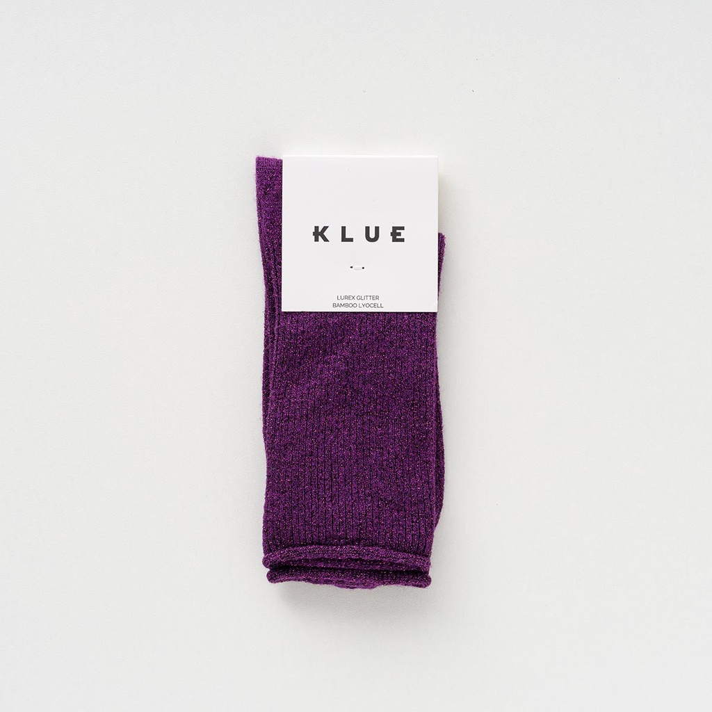 Klue - Glitter Lurex socks | Purple | eco-friendly lyocell