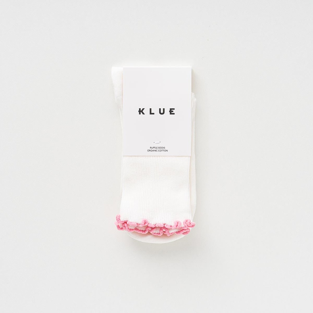 Klue - Organic cotton socks with ruffles | pink