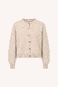 By Bar - Cleo Merino Cardigan - 826 oyster melee 