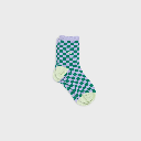 Billybelt - Kindersocken Bio-Baumwolle kariert - lila, grün
