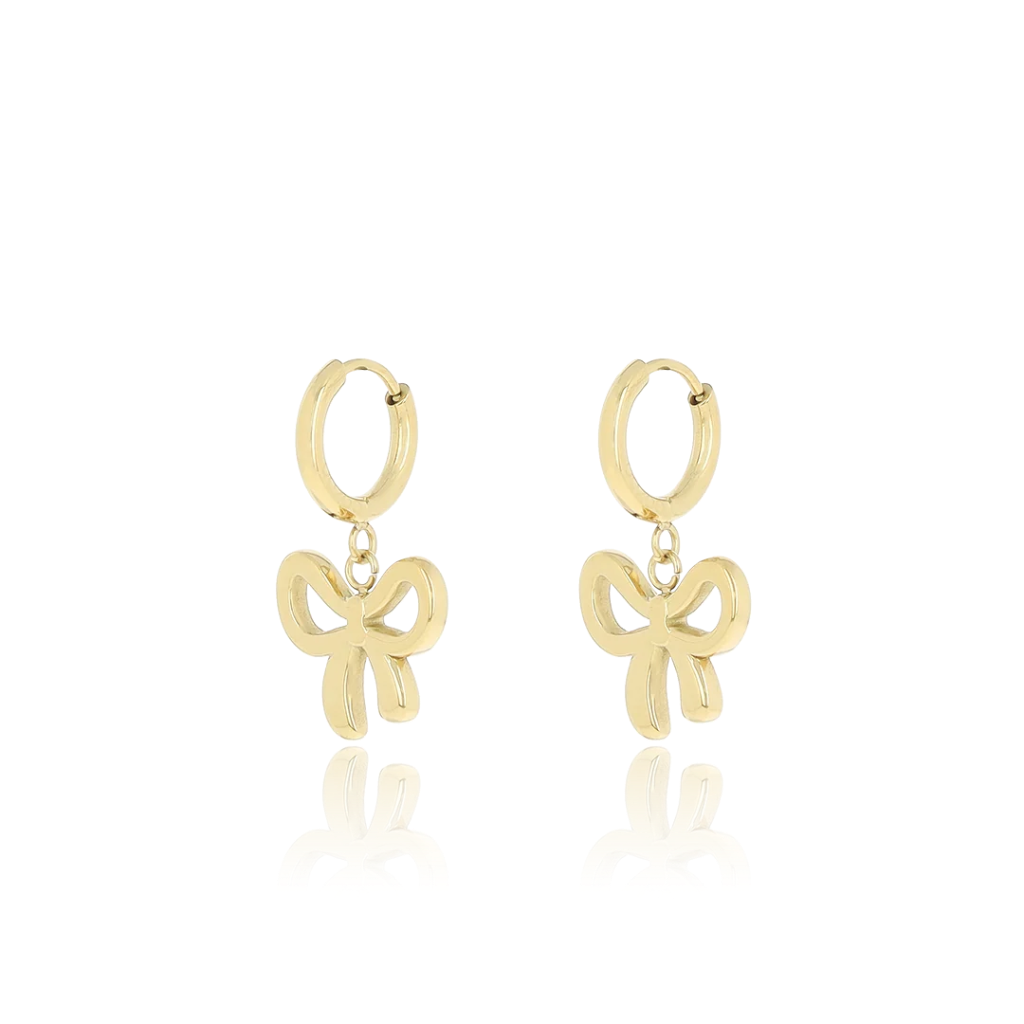 Oozoo Jewellery - Ohrringe gold coloured earrings with bows