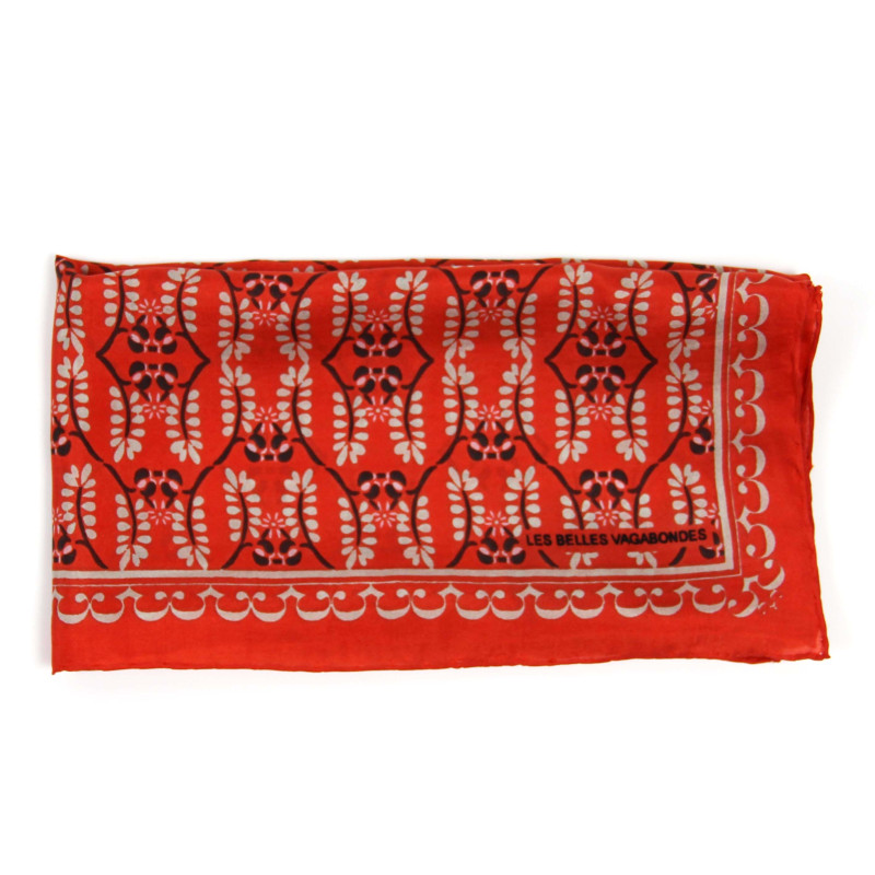 Les Belles Vagabondes - Seidentuch Mini Albertine orange