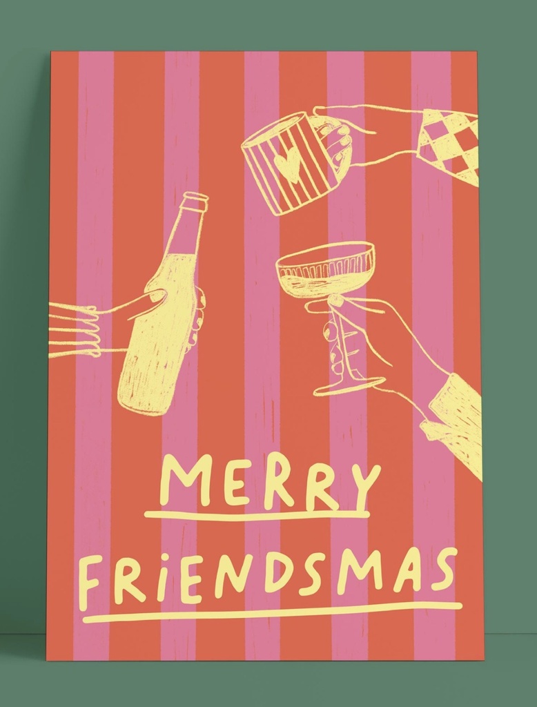 Studio Danii - Postkarte - Merry friendsmas