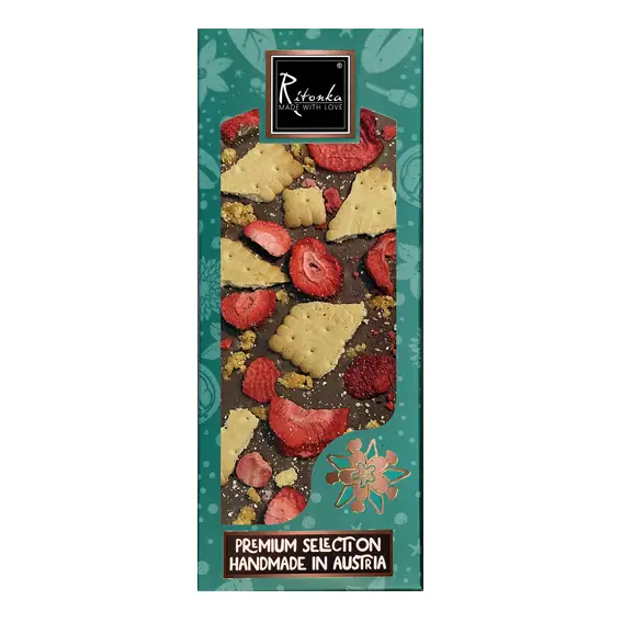 Ritonka - Gourmet Selection Milchschokolade - Erdbeere, Salz, Karamell, Butterkekse 130g