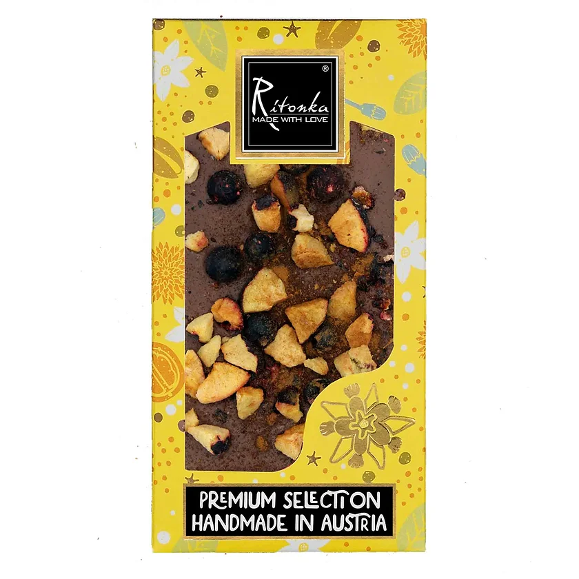 Ritonka - Milchschokolade Johannisbeere, Pflaume, Zimt 95g
