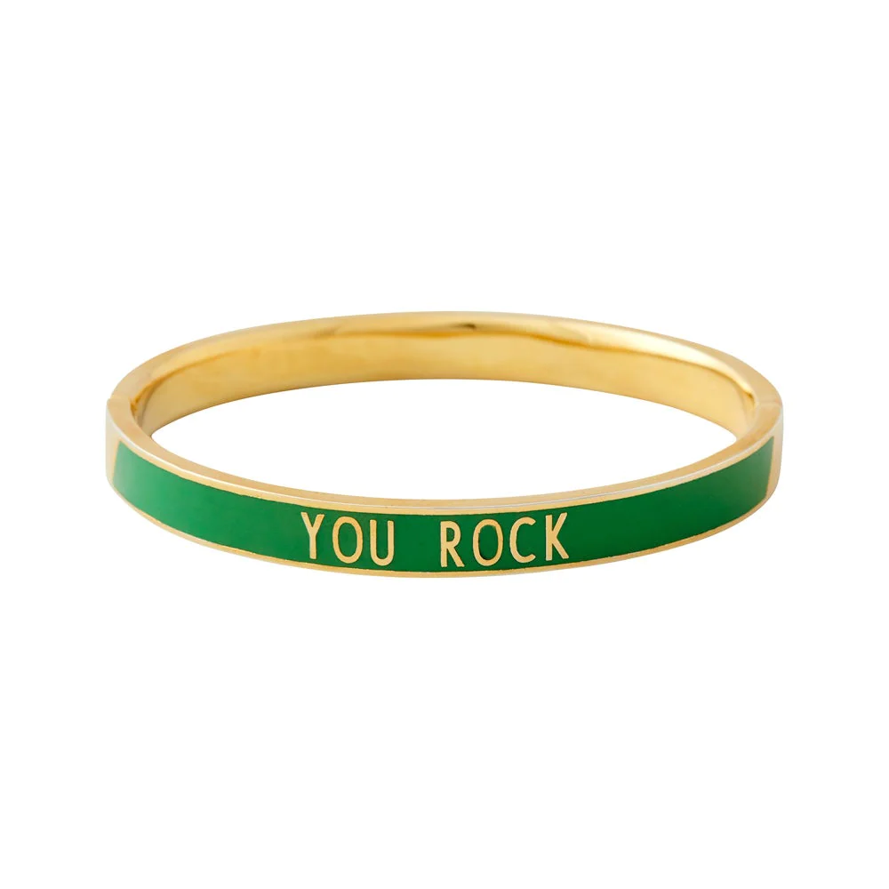 Design Letters - *YOUROCK* Word Candy Bangle gold