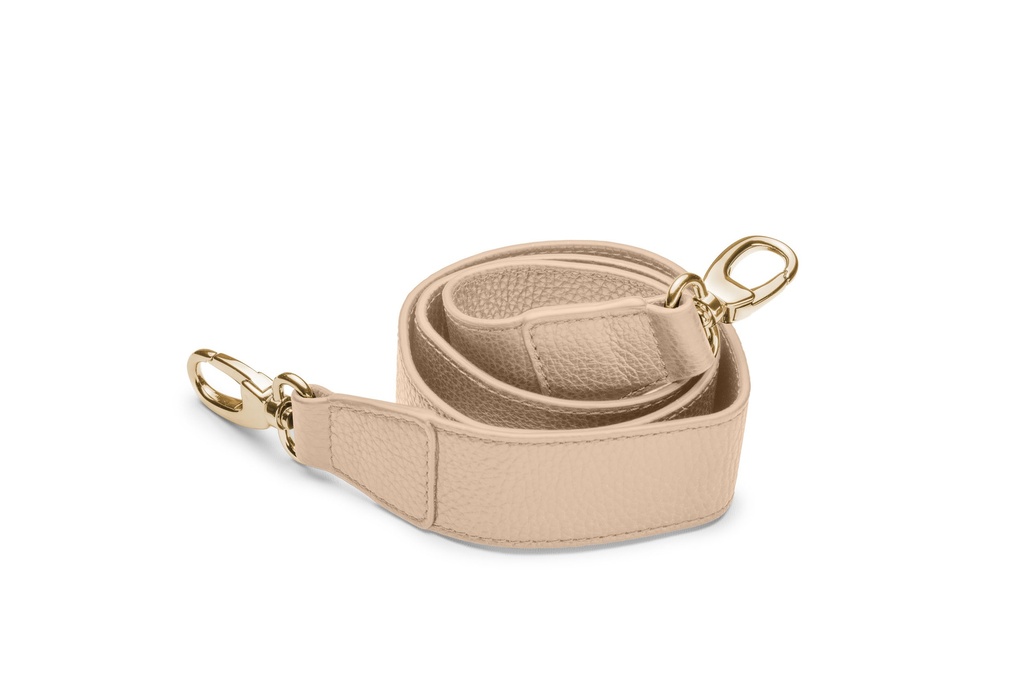 Crossbodygurt breit | 4/105cm | puder | gold | genarbt