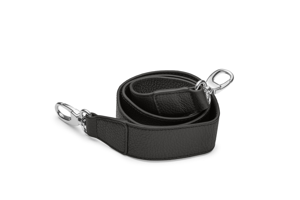 Crossbodygurt breit | 4/105cm | schwarz | silber | genarbt