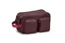 Doppel-Waschtasche | beere | beere | silber | genarbt