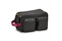Doppel-Waschtasche | schwarz | beere | gold | genarbt