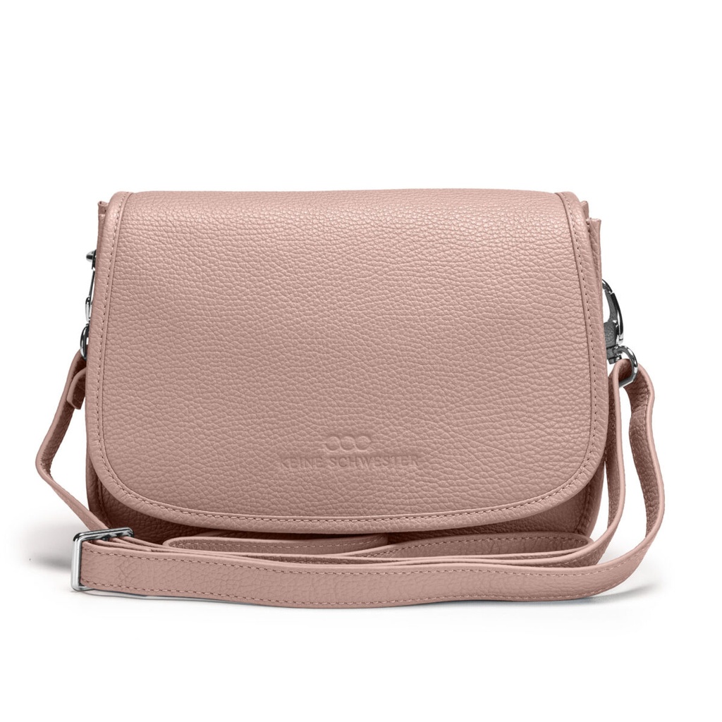 ELLA ZIP | genarbt | altrosa | silber