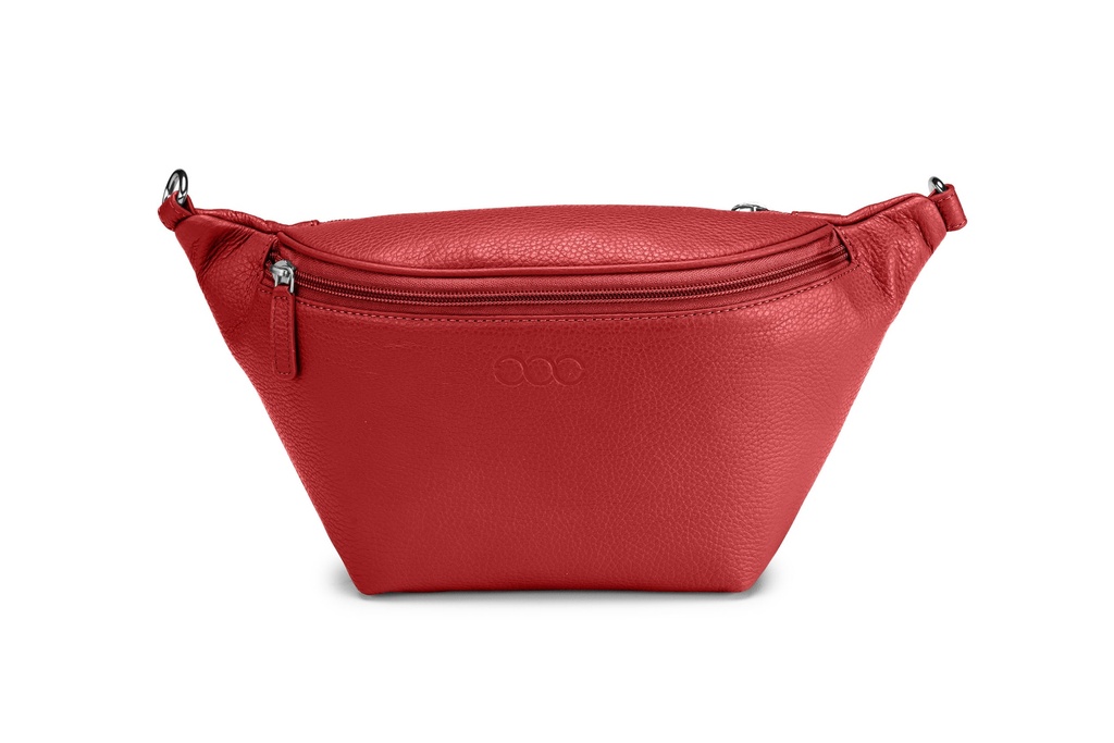 GASSI MAXI KIM | rot | silber | genarbt