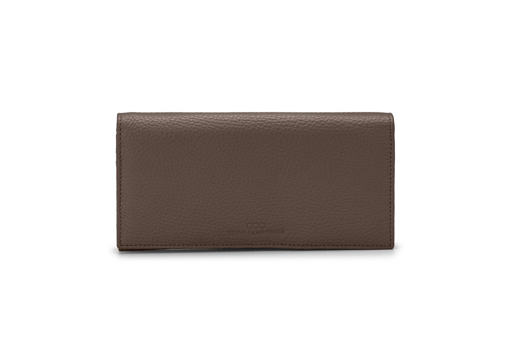 JYTTE | dunkelbraun | gold | genarbt