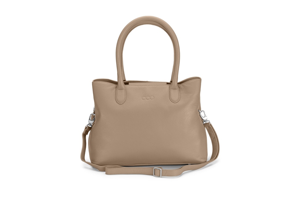 MAXI SONTJE | taupe | silber | genarbt