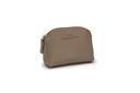 Mini-Geldbörse/Schlüsseltasche | taupe | gold | genarbt