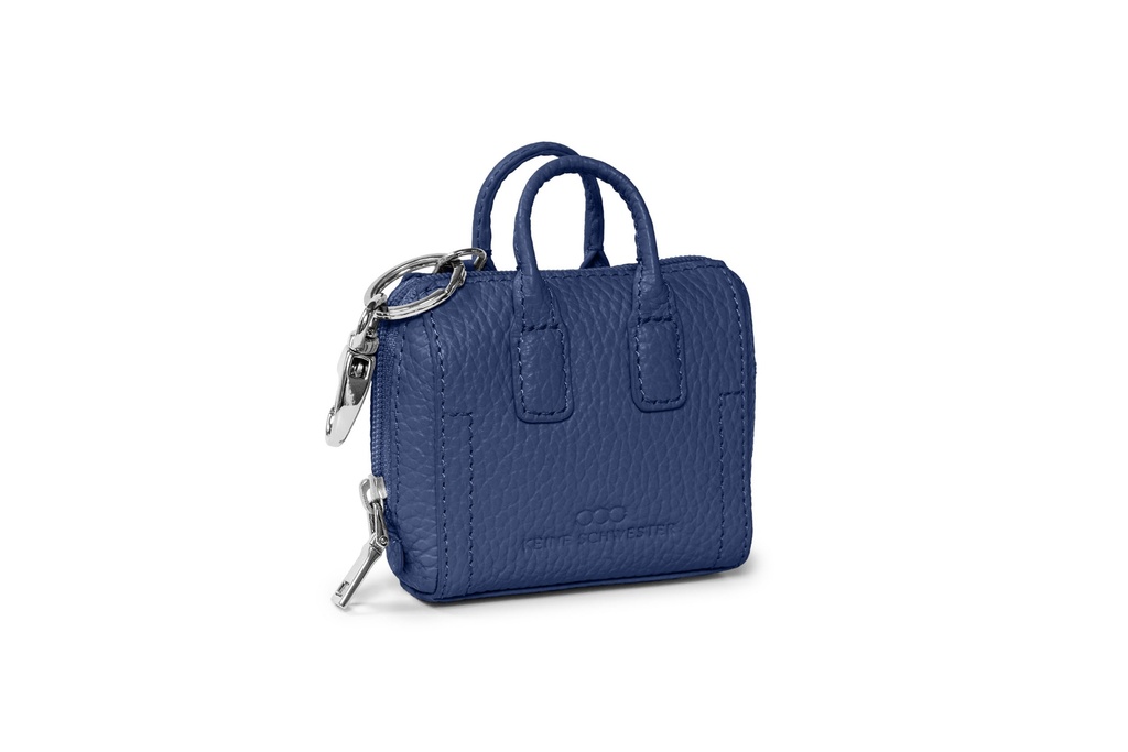 Schlüssel-LOTTA | royalblau | silber | genarbt