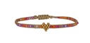 LeJu - handmade kids beaded bracelet with heart detail in bright tones / Armband