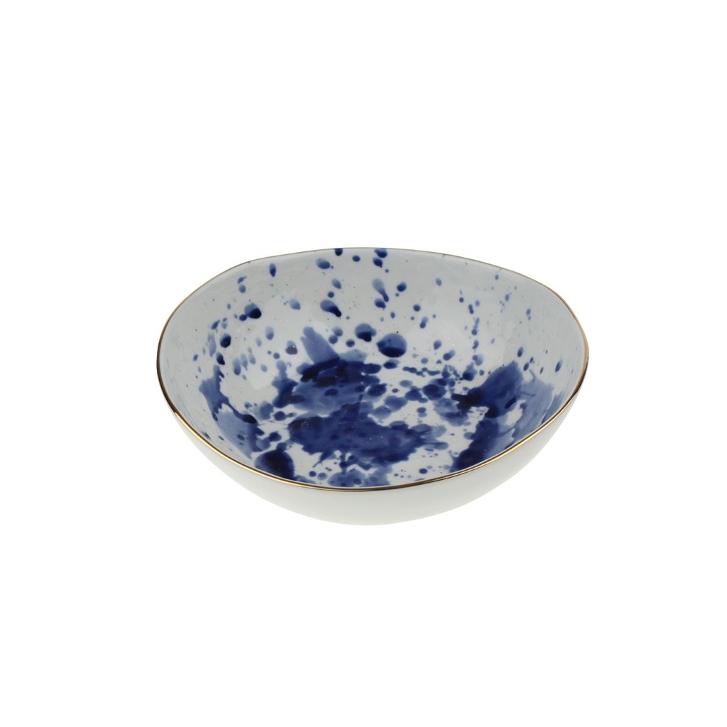 TarHong Salatteller Mit Nautischem Anker-Design – 21,6 Cm, Melamin, Marineblau/weiß, 6 Stück (spülmaschinenfest)