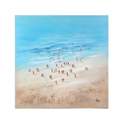 [51704] Werner Voss - Bild Beachlife, Acryl auf Leinwand, 100x100 cm