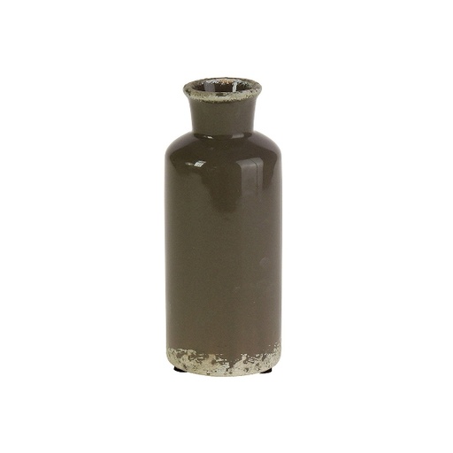 [51801] Werner Voss - Flaschenvase, grau, Steingut, 7,8x19,5 cm