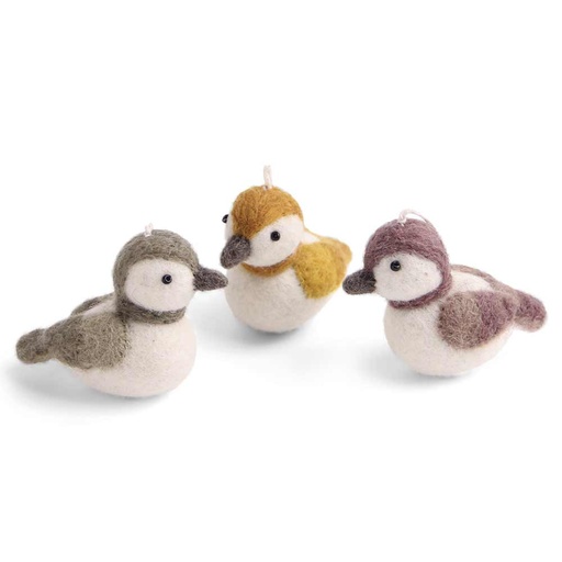 [12221] Gry & Sif (Filz) - Sparrow Colorful - Set of 3