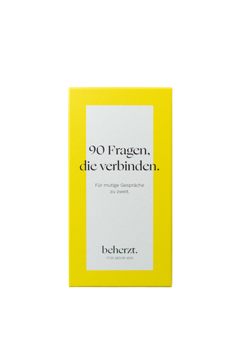 [0008] Beherzt - 90 FRAGEN, DIE VERBINDEN - Kommunikationsspiel / Kartenspiel