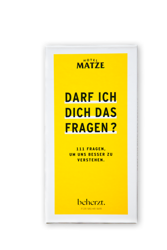 [0015] Beherzt x Hotel Matze - DARF ICH DICH DAS FRAGEN - Kommunikationsspiel / Kartenspiel