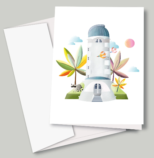 [LCS-KK-EINSTEINTURM] Luckycatstudio - Klappkarte - Einsteinturm, Potsdam