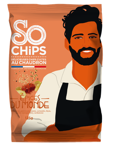 [SC15] So Chips - World Spice Chips, 125 g, Epices du Monde