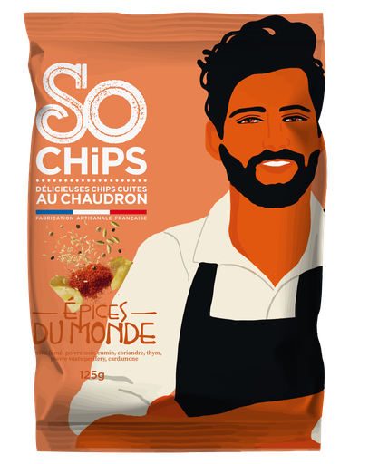 [SC15] So Chips - World Spice Chips, 125 g, epices du Monde