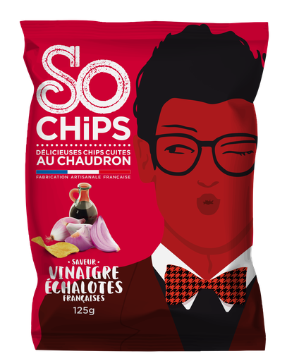 [SC22] So Chips - Crisps Essig-Schalotten 125g, saveur Vinaigre echalottes francais