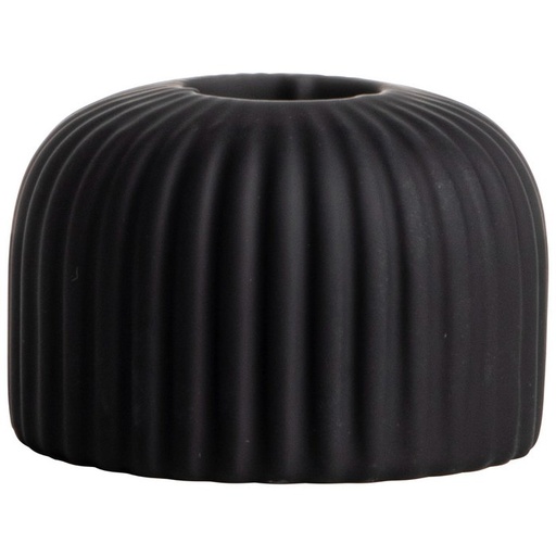 [04287620] Gusta - Kerzenhalter Lines black soft touch 7x4,5cm