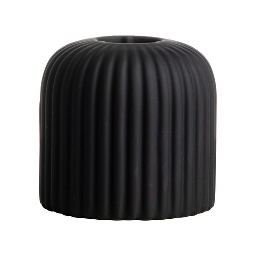 [04287630] Gusta - Kerzenhalter Lines black soft touch 7x6,5cm