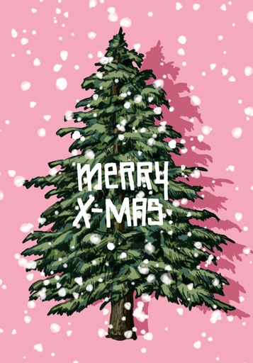 [ILX9003] Nobis Design -  Klappkarte B6 - illi - Nadolig Pink