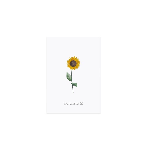 [24218] Eulenschnitt - Postkarte - Sonnenblume Du bist toll