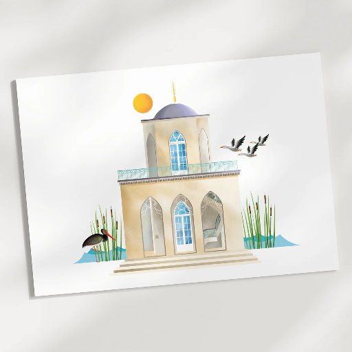 [LCS-PK-GOTHISCHEBIBLIOTHEK] Luckycatstudio - Postkarte - Gotische Bibliothek, Potsdam