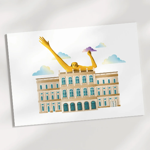 [LCS-PK-BARBERINI] Luckycatstudio - Postkarte - Museum Barberini, Potsdam