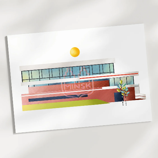 [LCS-PK-MINSK] Luckycatstudio - Postkarte - Das Minsk Potsdam