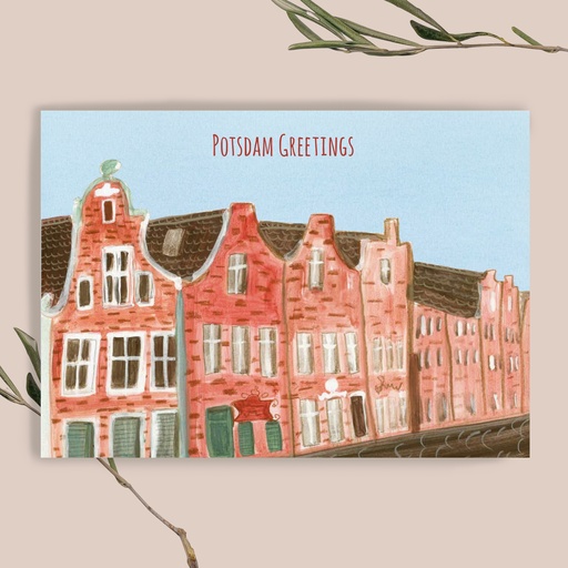 [EKI-PK-HOLLÄNDISCHESVIERTELGREETINGSFROMPOTSDAM] Elena Klein - Postkarte - Holländisches Viertel - Greetings from Potsdam